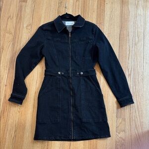 Dear John Charcoal Heather Zip Collar dress. Never Worn.
